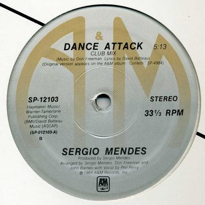12inch Record S?RGIO MENDES - Dance Attack SP12103 A&M Records 1984 US Latin Used
