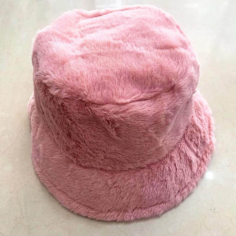 

Осенне-зимняя шляпа, легкая однотонная женская шляпа рыбака, теплая модная шляпа-ведро, шляпа-ведро для воды One Size розовый