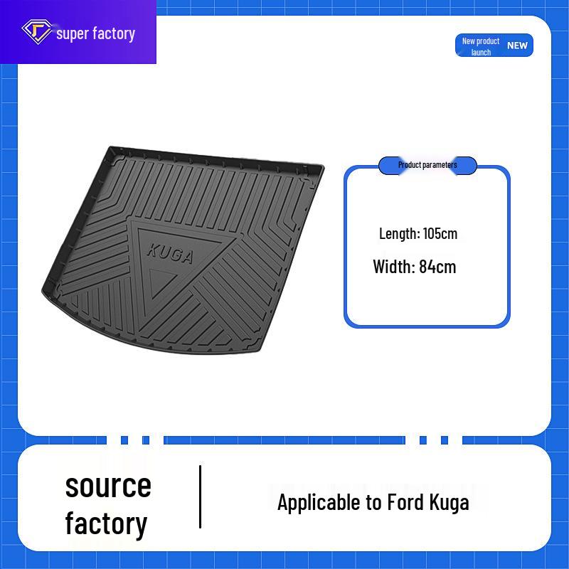 Waterproof TPE Trunk Mat for Ford Kuga and Taurus – Durable, One-Piece, Wear-Resistant