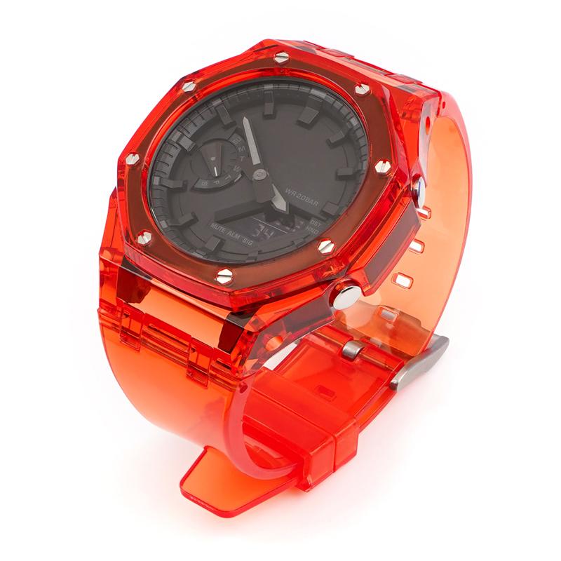 Modification Kit For Casio G-SHOCK GA-2100 GA-2110 GA-B2100 Fluororubber Strap GA2100 Men Bezel Watch Band Bracelet