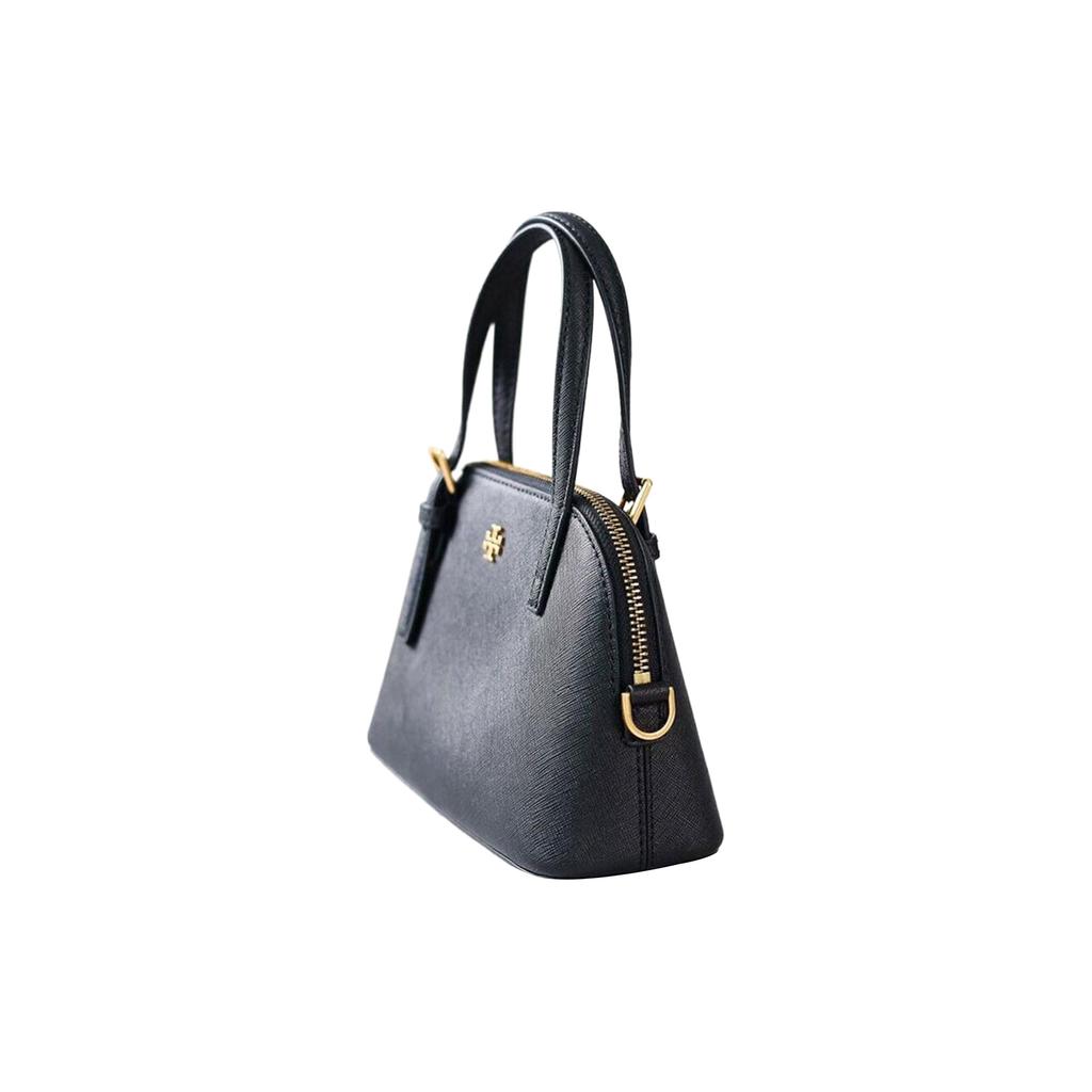 Tory Burch Emerson Minimalist Adjustable Detachable Shoulder Strap Leather Shell Bag Women Shoulder Bags Black 149694-001