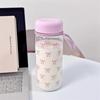 Creative Large Capacity Water Bottle 400ml/600ml Pink Bow Drinking Kettle Transparent Water Cup Bubble Tea Coffee
