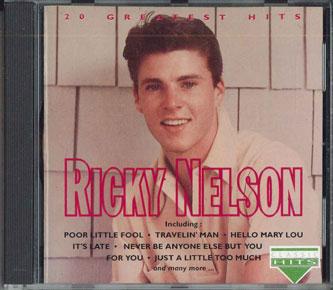 

CD RICKY NELSON - 20 Greatest Hits CDCRB562 EU Japan Rock Used