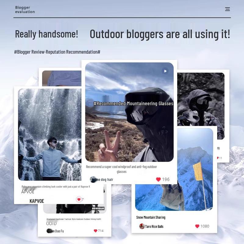 Men's Outdoor Multi-Sport Anti-UV Goggles: Windproof Sunglasses for Mountaineering, Cycling, Hiking, and Climbing