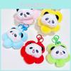 Fun Soft Plush Panda Head Keychain Ideal For Keyrings And Bag Accessories For Kids