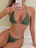 Triangle Strap Pearl Sexy Bikini Split Swimsuit