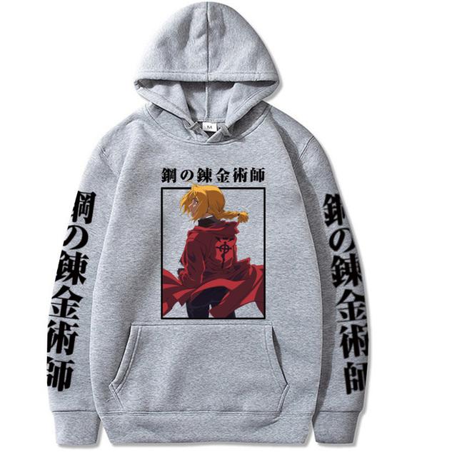 Fullmetal Alchemist Hot Anime Sweatshirt Casual Loose Zip Hoodie Women/Men Manga Pullovers Hip Hop Unisex Zipper Jackets
