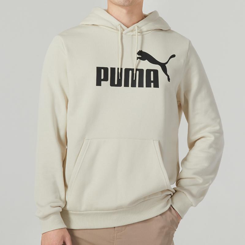 Puma Sports Lifestyle Series Logo Print Hooded Long Sleeve Sweatshirt Men sweatshirt White 672475-87
