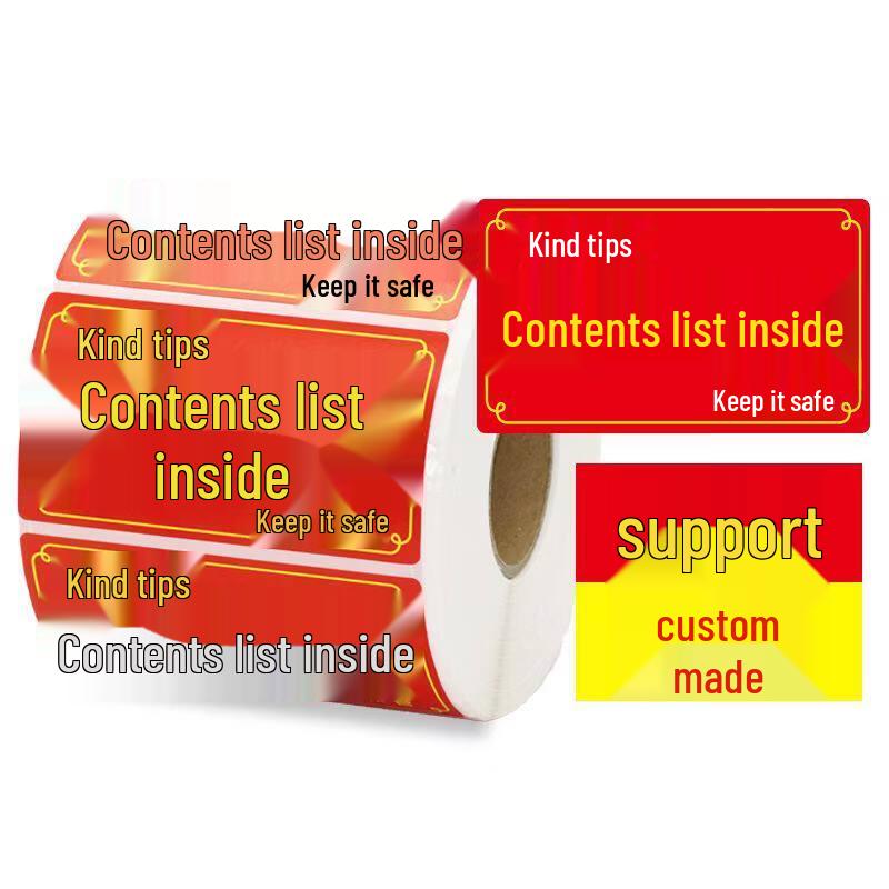 Zhunming Fragile Warning & Do Not Press Labels