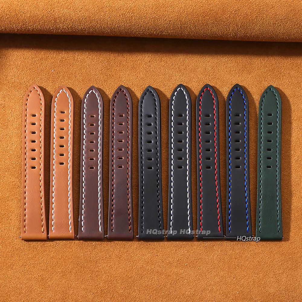 Leather Watch Band for Seiko Quick Release Sport Vintage Strap 18mm 20mm 22mm 24mm Watchband Army Sport Bracelet for Smartwatch