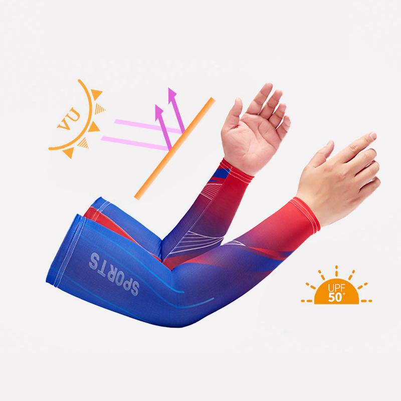 Summer Arm Sleeves UV Protection Men Women Cycling Driving Dynamic Breathable Arm Cover Elastic Hiking Tourism Sports Ice Sleeve