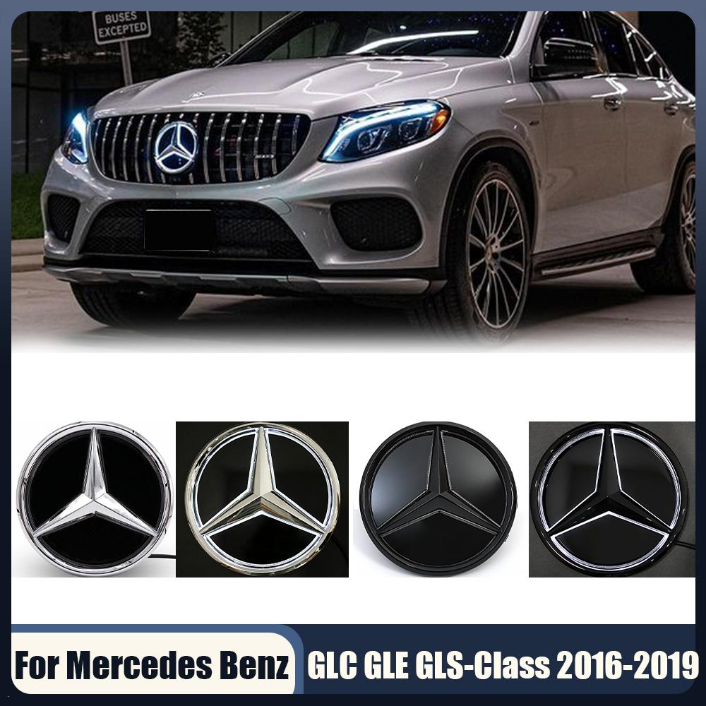 AABGS1 Front Grille LED Star Emblem Light Badge For Mercedes Benz GLC GLE GLS-Class 2016-2019