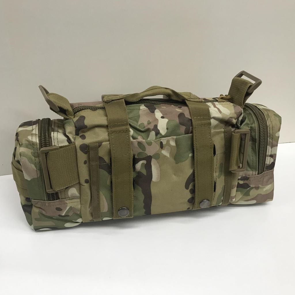 Wielofunkcyjna torba kamuflażowa DauStage Taktyczna z uchwytem na bidon, 5 sposobów noszenia, do Airsoftu, na rower, na ryby, (Kamuflaż CP)