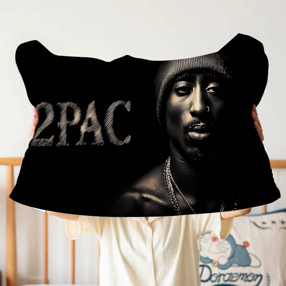 Rapper 2Pac Singer Tupac Quick-Dry Polyester Pillow Towel - Anti-Head Oil & Odor-Resistant for Adult Daily Use