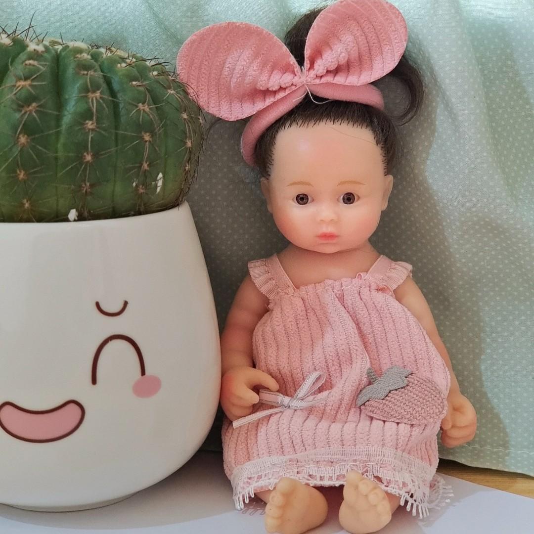 

16 см твердая силиконовая кукла Reborn для малышей всего тела, милые мини-пальмовые регенерированные детские куклы для детей, детский подарок на день рождения, игровой домик для сна 16cm