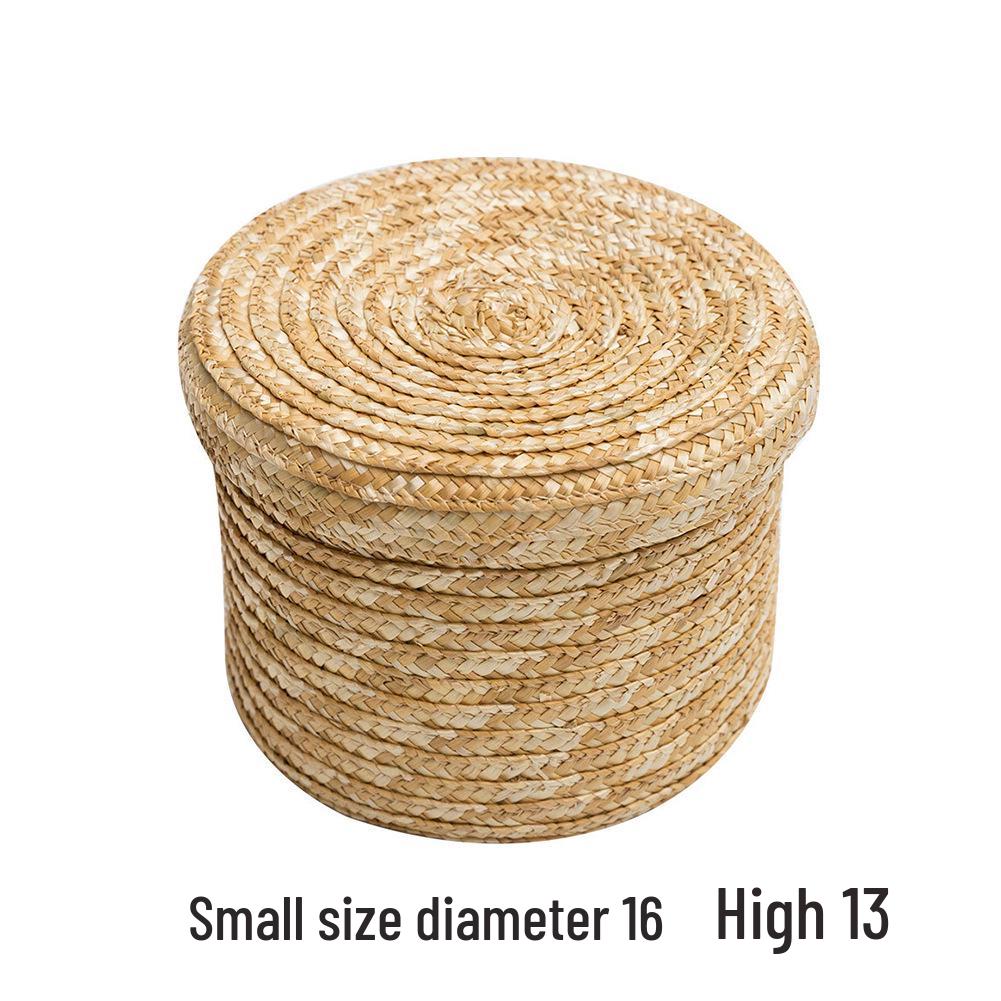 Woven Straw Storage Basket for Toys, Desktop Organizing, Cosmetics, or Gifts