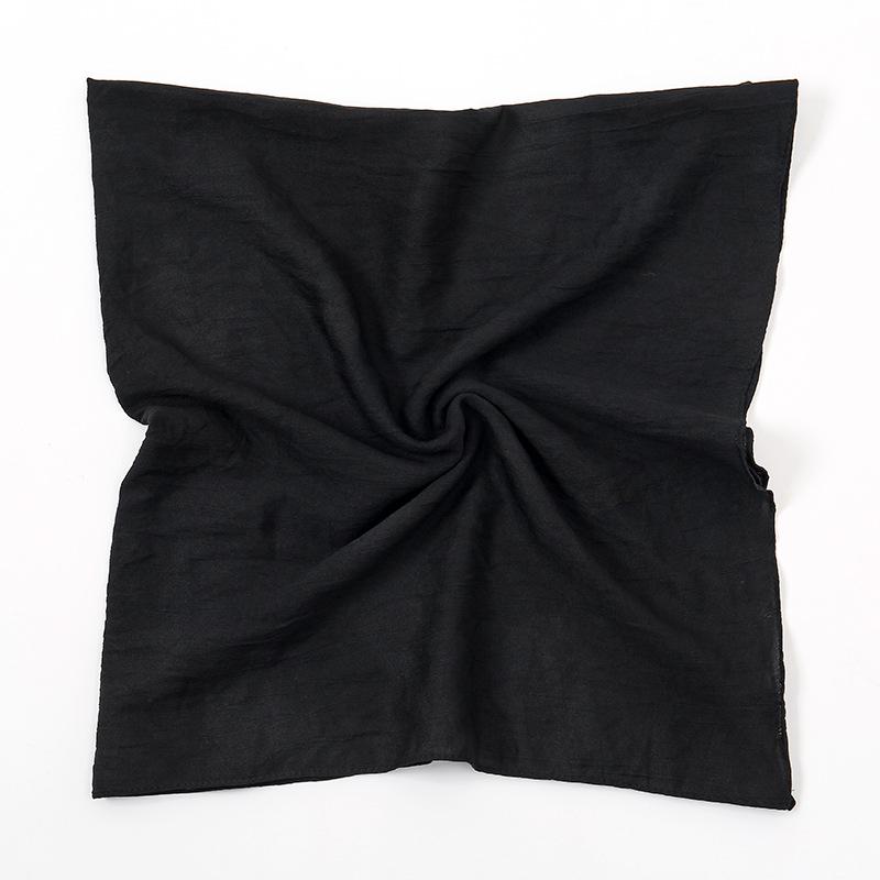 Einfarbiger weicher atmungsaktiver Polyester-Quadratischer Schal - Damen Europäischer/Amerikanischer Kopfschal, Lässiger Sonnenschutz Dekorativer Seidenschal