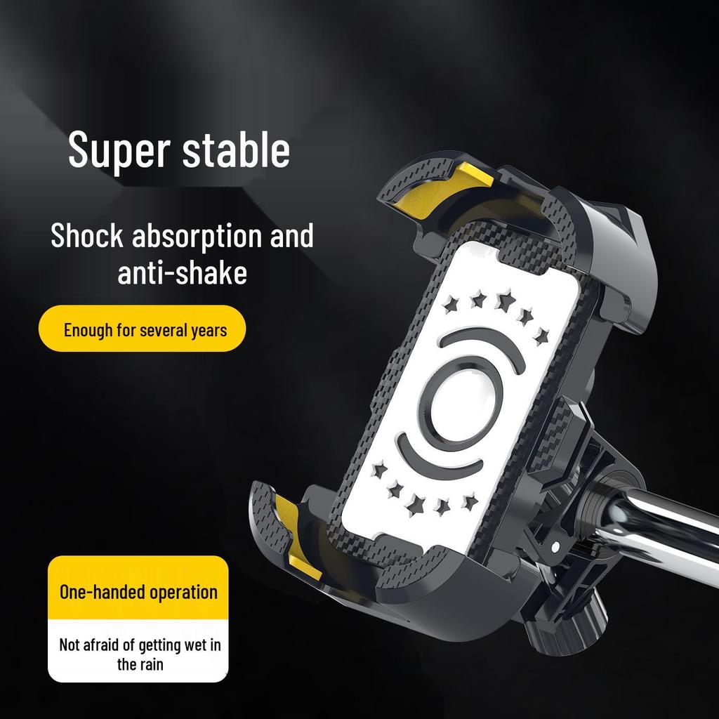 2026 Universal Shock-Absorbing Anti-Shake Motorcycle Phone Holder for One-Handed Operation and Riding Navigation