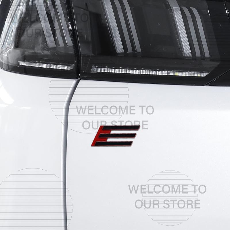 Car Decor Metal E Letter Emblem 3D Sticker Accessories For y333 EV 208 2008 308 5008 3008 iOn Expert Tail Rear Trunk Decals 333y