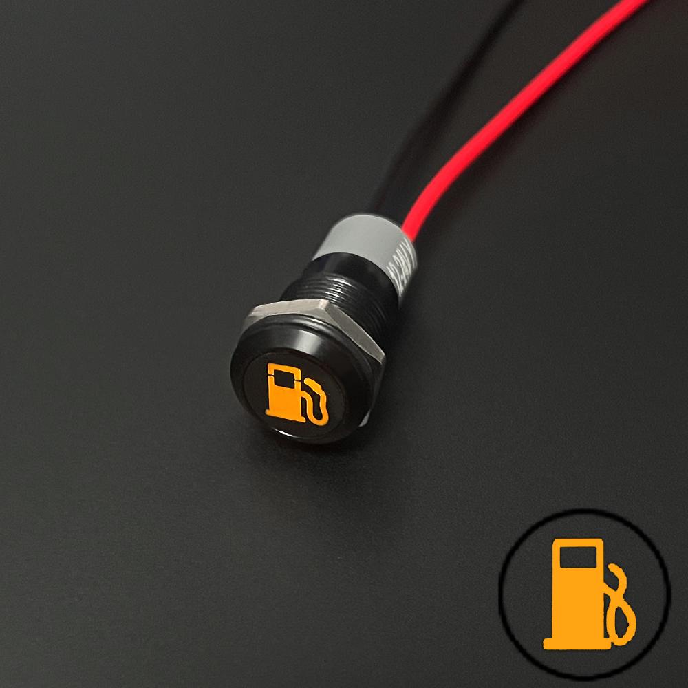 8/12/14MM Black Housing Metal Indicator Light Waterproof Car LED Pilot Signal Lamp Panel Dashboard Warning 12V 24V Customization