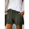 YYFS Pantaloncini sportivi a vita alta con stampa tinta unita casual alla moda da donna