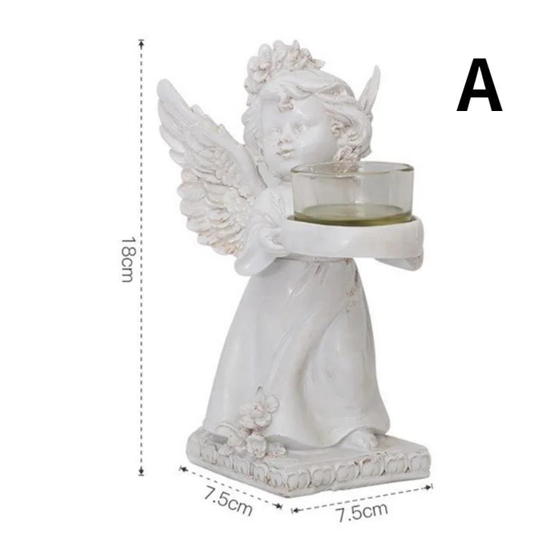 Resin Candle Holder Angel Candlestick Holder Candles Stand For Wedding Centerpieces Home Decorations Dining Table