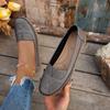 Large Size Explosive Stitching Laser Women's Flat Bottom Loafers E-commerce Supply Retro Car Stitching