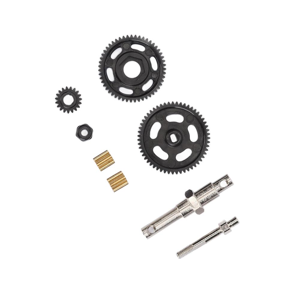 RC Transmission Gear Set Replacement Heavy Duty Steel Gearbox Gear for Axial SCX24 124 RC Crawler