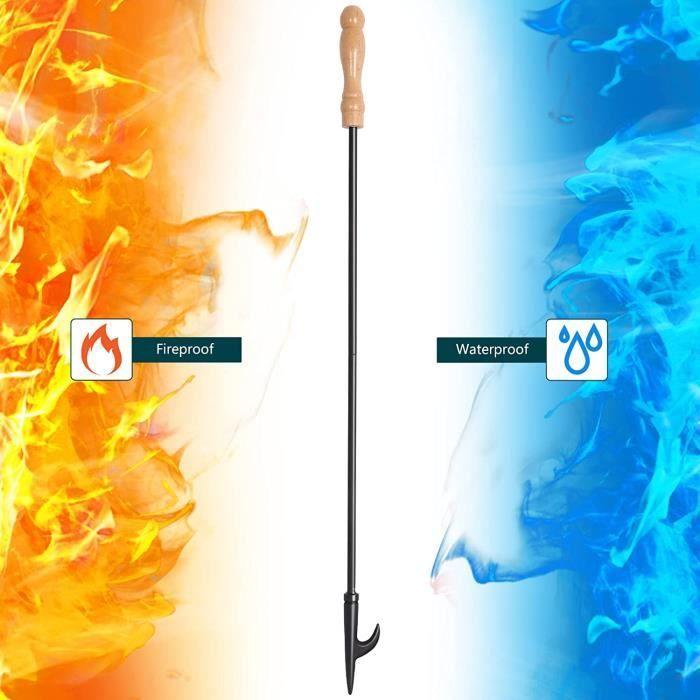 Tisonnier de Cheminée UTEN - 81cm - Noir - Détachable et Portable