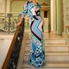 Western Style Fashion Print Shirts Sheath Skirt Sets Printed Shirt and Skirt Set
