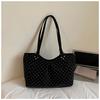 Polka Dot PU Leather Tote Bag for Women Large Capacity Fashion Shoulder Bag Versatile Commuter Handbag