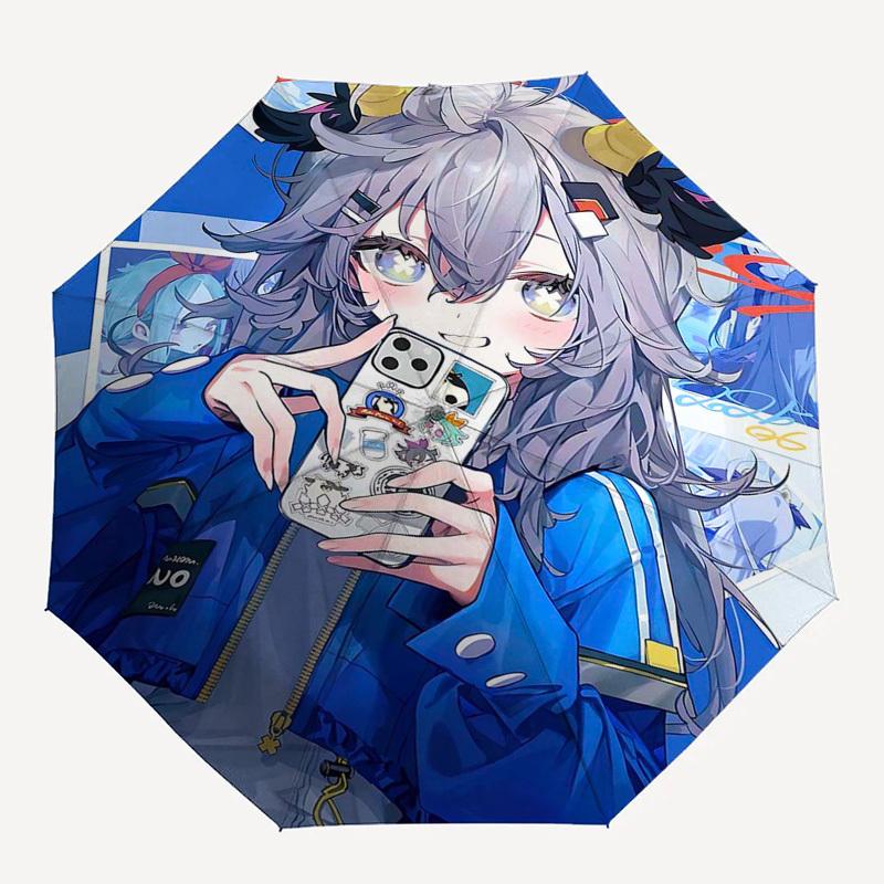 1pc Outdoor Umbrella with Anime Character Design - Automatic Opening/Closing, Portable 3-Fold Design, 8-Bone Iron Frame - Perfect Gift for Fans,