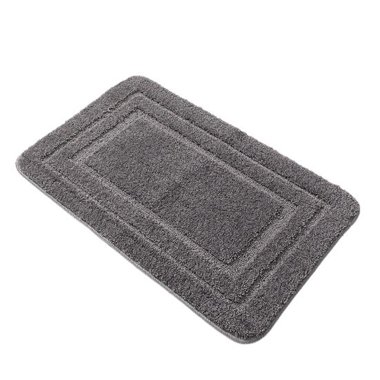 Microfiber Carpet, with Non-Slip Rubber Sole, Quick Water Absorption Machine Washable Rug, for Bathroom Living Room Small темно-серого