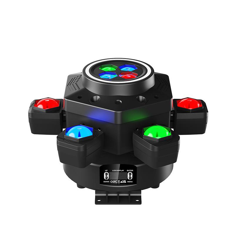 Magic Ball Six-Arm Rotating Strobe Light - Seven-Color Atmosphere for KTV, Bar & Nightclub