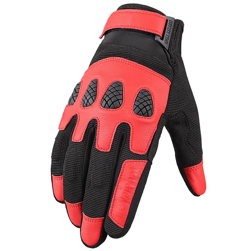 Outdoor mountaineering protective knuckle breathable shock absorption wear-resistant non-slip anti-drop motorcycle gloves