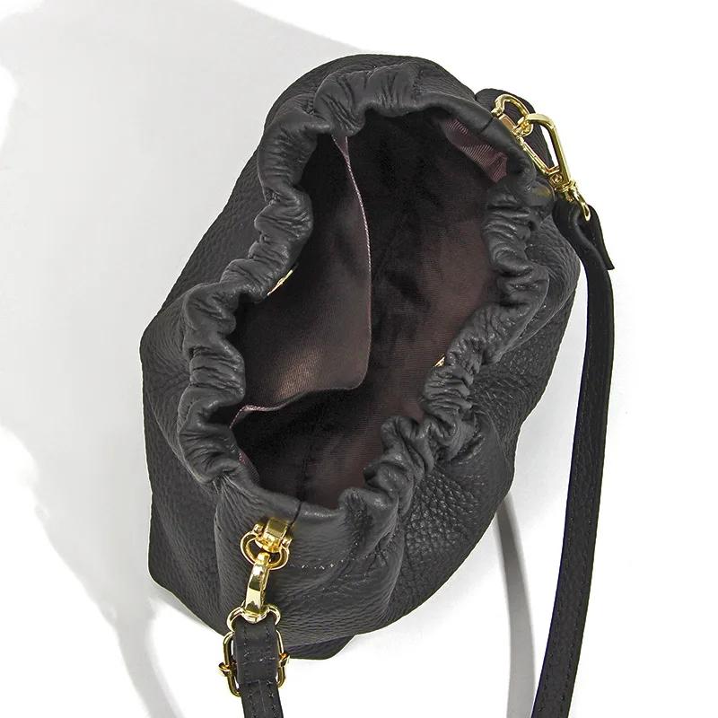 Cloud Clutch Purses for Women Dumpling Bag Soft Genuine Leather Underarm Bag Cowhide Handbag Small Flap Crossbody Bags