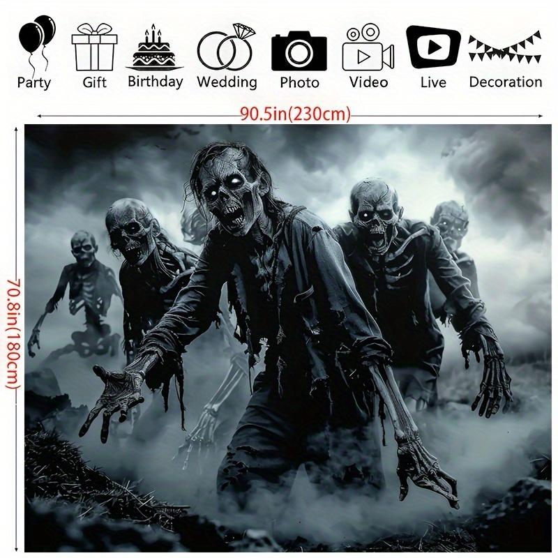 2D flat banner, 1 piece - Halloween Happy Background FabricXY
