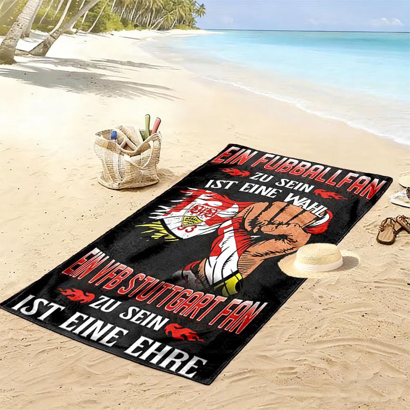 Stuttgart Roots Print Beach Towel, Large Soft Quick Dry Towel for Beach Camping Swimming