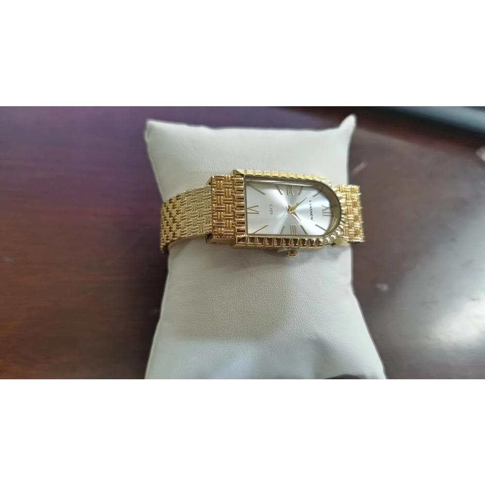 UTHAI W82 Women's Bracelet Watch Fashion Light Luxury Diamonds Small Square Quartz Watches Ladies Metal Wristwatch Jewelry