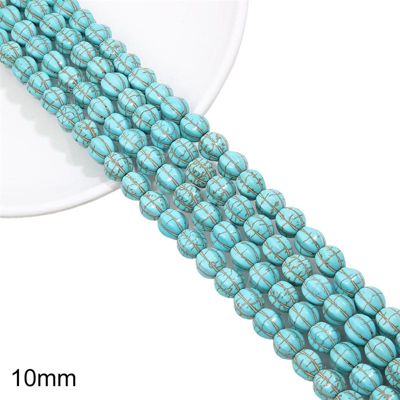 1 Strand 38CM Blue Turquoises Stone Chain Charm Beads Chain DIY Bracelet Necklace Jewelry Making
