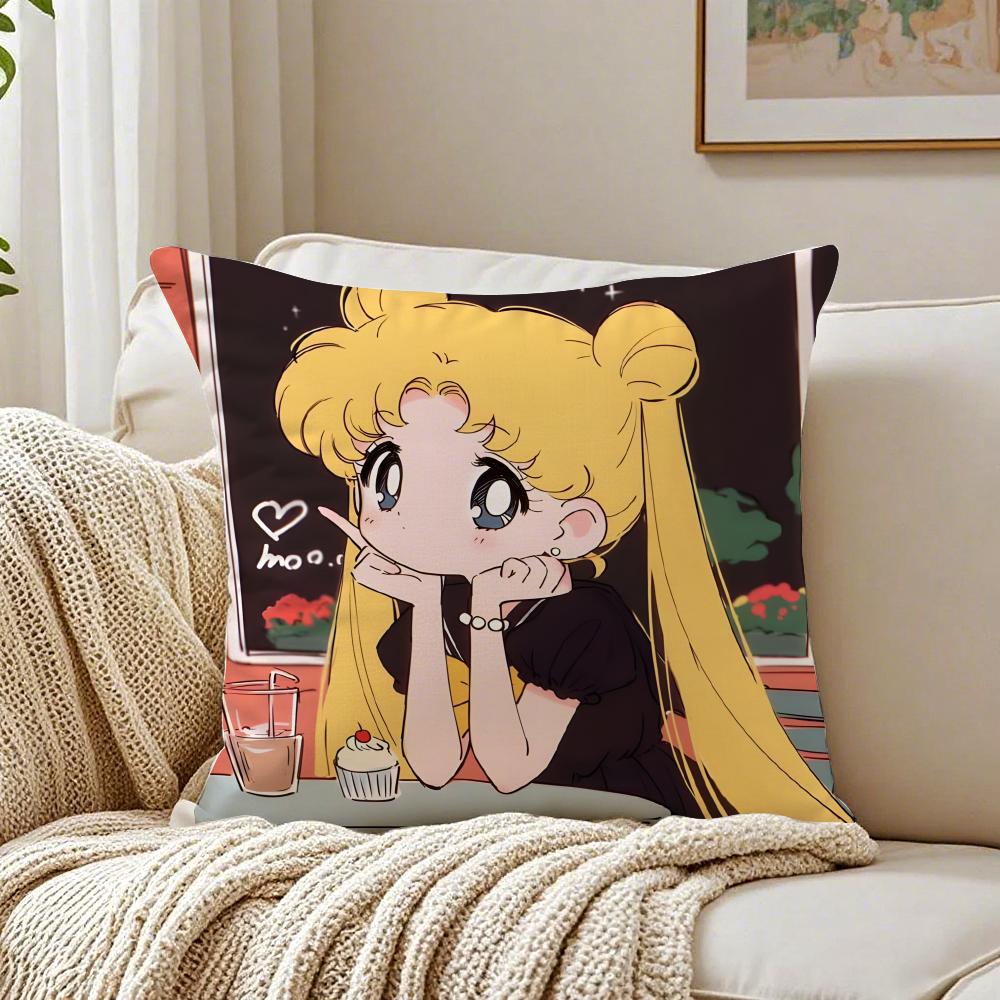 anime magical SSailor MMoon Cushion Cover Pillowcase Antidustmite living Room Sofa Decor Cushion Room