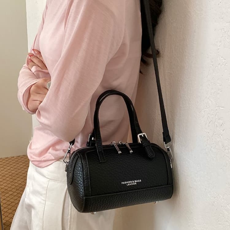 Mini Boston Bag s lychee vzorem Dámská taška přes rameno