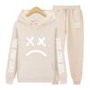 Langermede kvinner Mote RIP Lil Peep-sett Joggedress Høstnyhette hettegensere + joggebukse Todelt dress Hettesett Klær