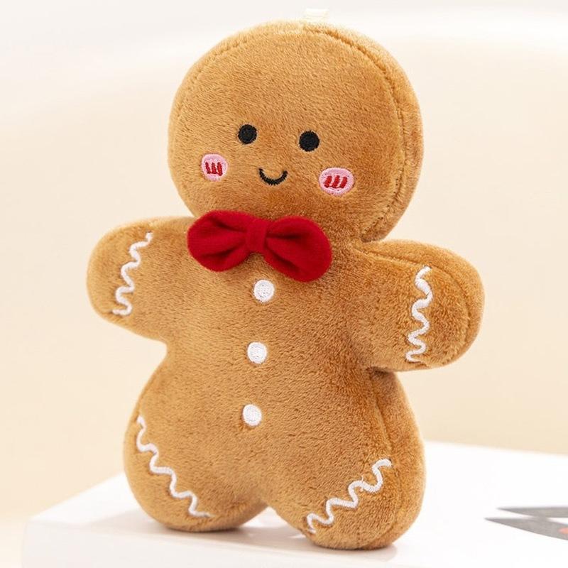 18cm Cute Christmas Gingerbread Man Plush Plaything Chocolate Cookie Doll 50cm Christmas Tree Decoration Xmas Pendant Christmas Gifts