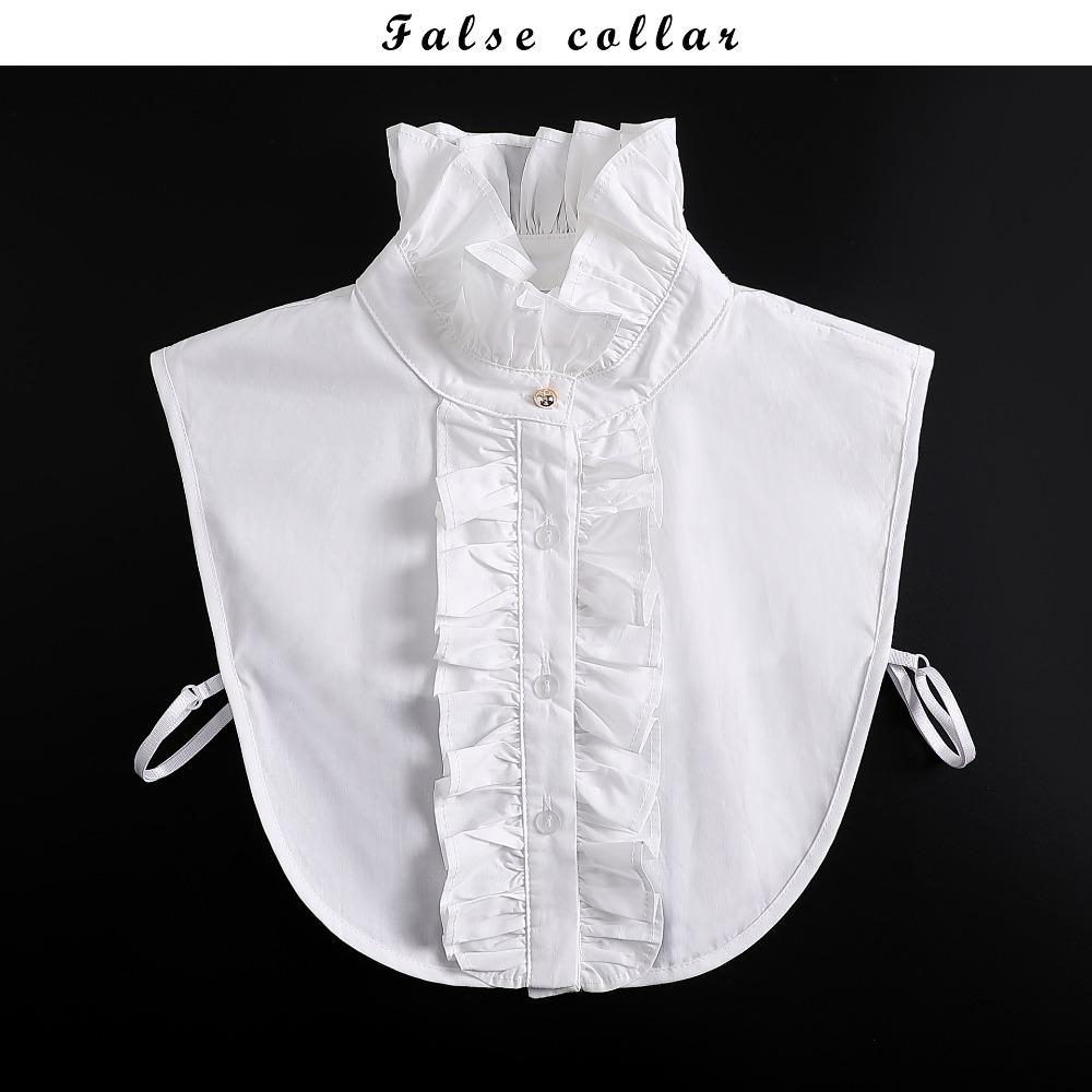 Ruffle Detachable Fake Collar White False Blouse Collar Simple Adjustable Neckline Female