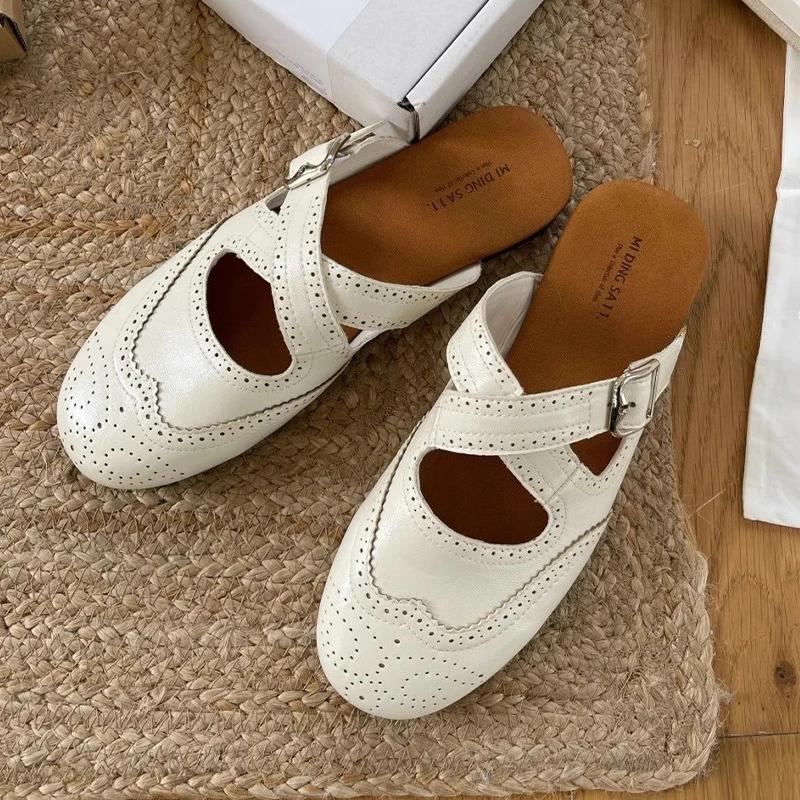 Fashion Flats Women's Slippers Slingback Designer Shoes Fashion Dress Woman Sandals Summer 2025 Casual Flip Flops New Sandalias De Mujer