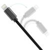 Câble USB - Non spécifié - Lot de 3 - 2M - Nylon Noir - Compatible avec iPhone