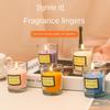 1pc Windproof Transparent Glass Cup Scented Candle - Soybean WaxSmokeless candle , Indoor/Outdoor, Wedding, party with Gift Box