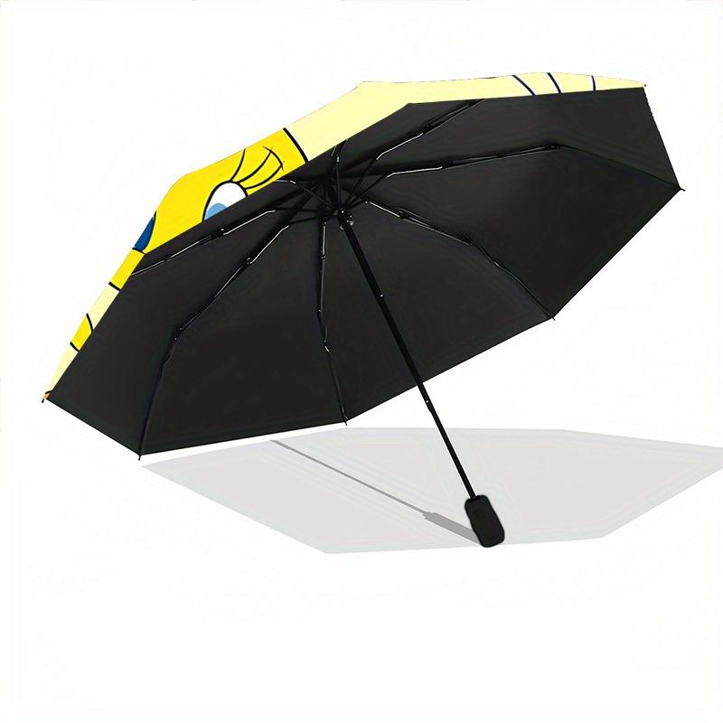 Looney Tunes Tweety Bird Automatic Open/Close Umbrella   Compact Travel Umbrella, 8 Rib Heavy Duty Construction, Ideal Gift, 180