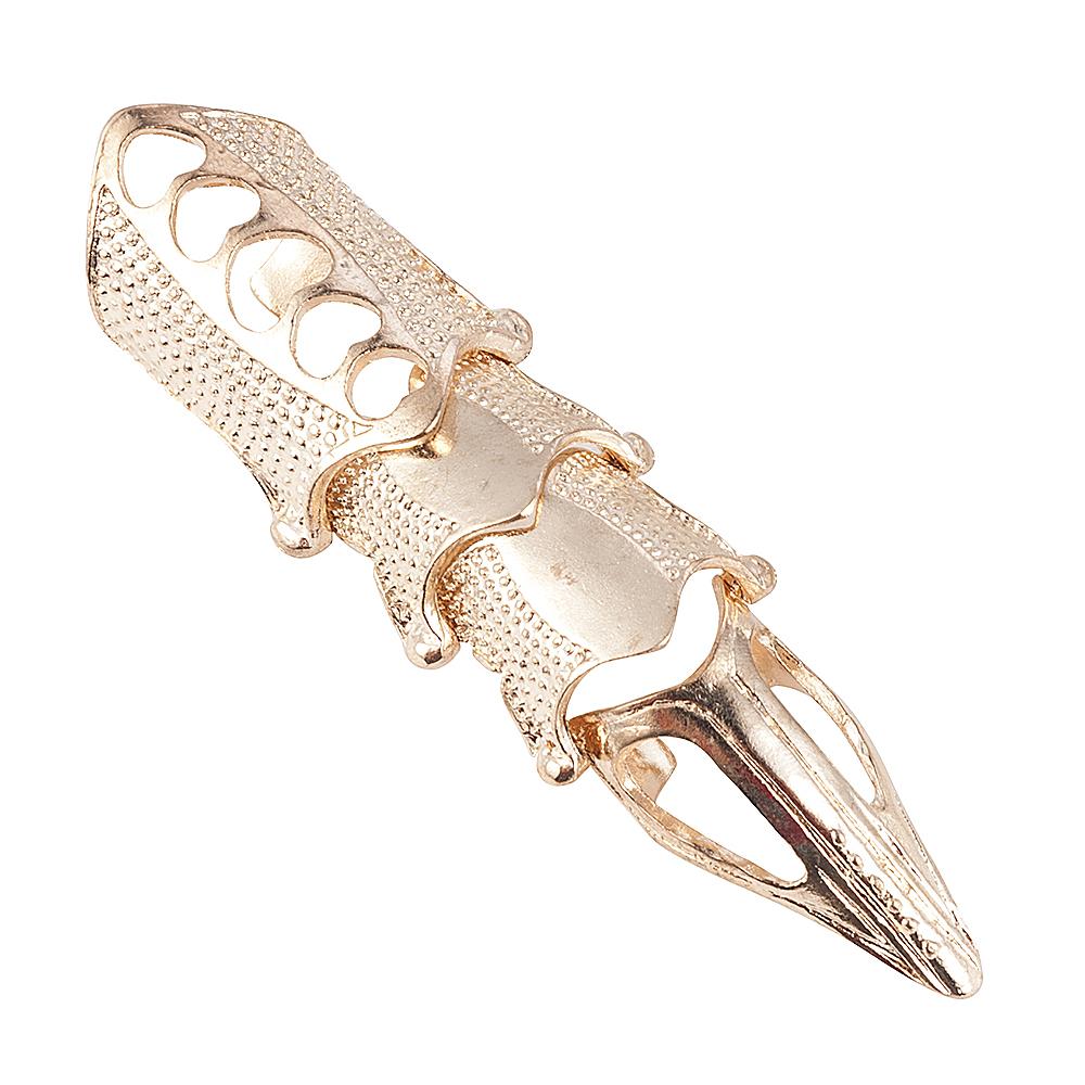 Mode Gotischer Rollenverbindungs-Rüstungs-Knöchel Metall Vollfingerring Silber Gold DIY-Ringe Für Mädchen Großhandel